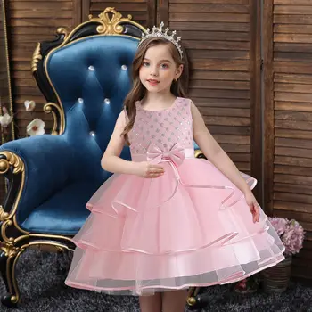 Sijonai Kūdikių Mergaičių Vaikai Princesė Dress Kamuolys Suknelė Dirželis Naujas 2023 Rankų Darbo Princai Purus Minkštas Akių Vaikams Laisvalaikio Drabužiai
