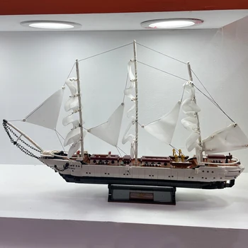 Idėjų Burlaivis Baltoji Gulbė Laivų Statyba Blokai Kūrybos Ekspertas Viduramžių Laivo Valtis Plytų Modelis Žaislus Berniukui Gimtadienio Dovanos SS