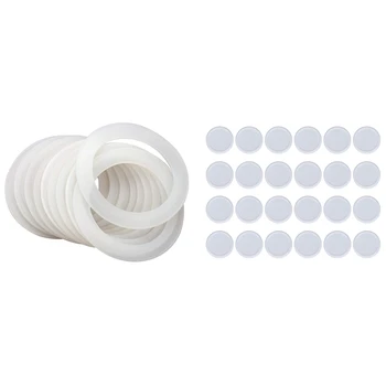 Reguliariai Nagų Dangteliais prietaisams, Skirtas Mason Jar Dangteliai Plastikiniai Laikymo Dangteliai 70Mm & Silikono Sandarinimo Žiedai Nuotėkio Įrodymas Mason Jar Dangteliai