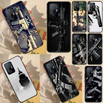 Šaunamųjų ginklų kulkosvaidis M4A1 Atveju POCO X5 Pro X3 X4 F4 GT F3 C40 M5s F5 Pro Dangtelio Xiaomi 11T 12T 12 13 Pro Lite