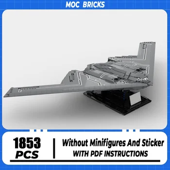 Ss Blokai Žinomų karo Serija 1:72 Masto B-2 Bombonešis Modelis Technologijų Plytos 