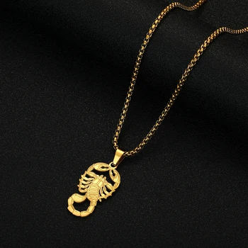 Nerūdijančio Plieno Skorpionas Pakabukas Zodiako ženklas Skorpionas Karoliai Skorpionas Žavesio Papuošalai Vyrams ir Moterims