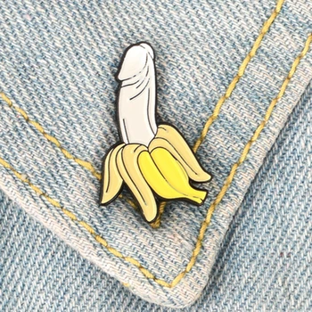 Juokinga Bananų Formos Sagė - Unikalią Animaciją Lydinio Pin Drabužių ir Apvadai