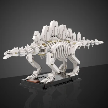 SS Muziejus Dinozaurų Skeletas Ekranas Dinozaurų Iškastinio Skeletas Blokai Nustatyti Stegosaurus Iškastinio Surinkti Plytas, vaikams, žaislai
