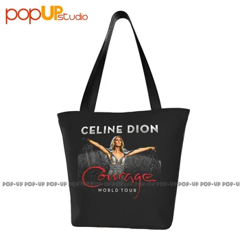 Celine Dion Drąsos World Tour Madingų Rankinių Nešiojamų Pirkinių Krepšys Pirkėjo Piniginės