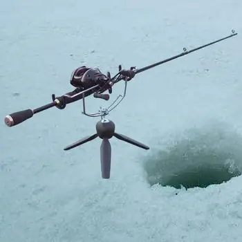 Ledo Žvejybos Laikiklis Reguliuojamas Kampas Aliuminio Lydinio Stovo Meškere Poilsio