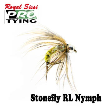 Nauja sukurta 4pcs pakuotėje 14#dirbtinis beadhead stonefly nimfa musė greitai nuskendo povandeninis vabzdžių viliojimo masalas upėtakis musė