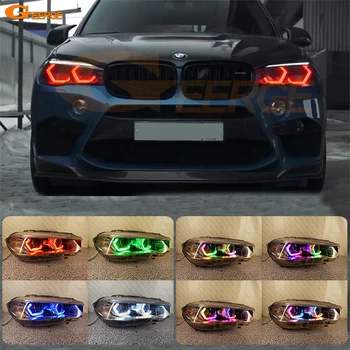 BMW X5 X6 F15 F16 F85 F86 Ultra Bright Crystal Sąvoka M4 Portretų Stilius Dinaminis Kelių Spalvų RGB LED Angel Eyes Halo Žiedai