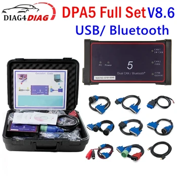 DPA5 Sunkiųjų Sunkvežimių Skaitytuvas USB/Bluetooth Automobilių Diagnostikos Įrankis, Skirtas Įvairių markių Sunkvežimių Parama Multi-language