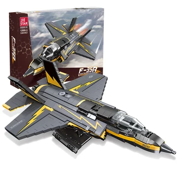 2024New Techninės Karinių Ginklų F-35 Naikintuvų Statyba Blokai, Plytos, Montavimas Modelis Žaislai Vaikams Gimtadienio Dovanų Rinkinys