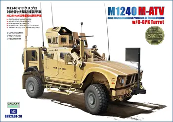 T-Modelis GH72A01-20 1:72 masto M1240 M-ATV W/O-GPK Bokštelis modelio rinkinys