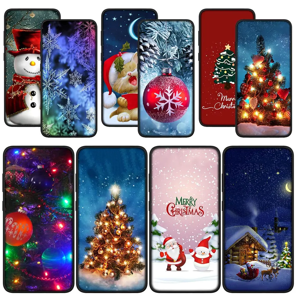 Medžio sniego Linksmų Kalėdų Senį Telefono Dangtelį Samsung Galaxy A10 A20 A22 A30 A31 A32 A50 A51 A52 A53 A72 A33 A73 Minkštas Atveju - 0