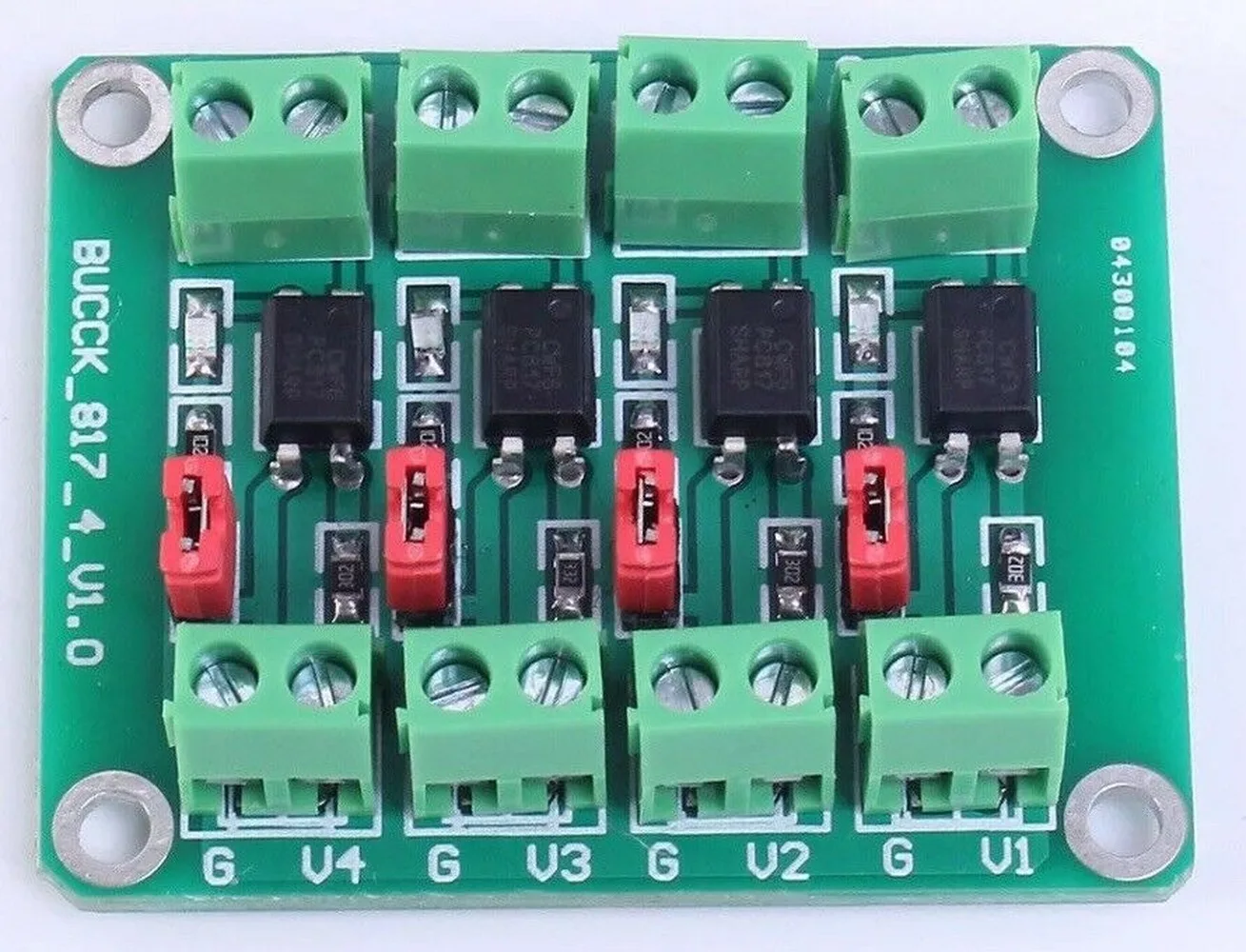 4-Kanalų PC817 Arduino Optocoupler Optiniu-izoliatorius 3.6-30 V Vairuotojas Breakout Modulis - 1