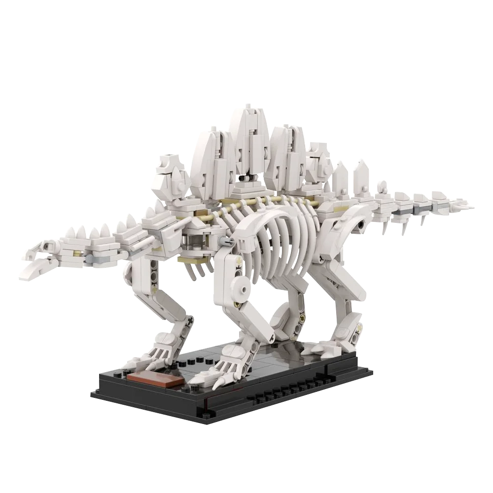 SS Muziejus Dinozaurų Skeletas Ekranas Dinozaurų Iškastinio Skeletas Blokai Nustatyti Stegosaurus Iškastinio Surinkti Plytas, vaikams, žaislai - 1