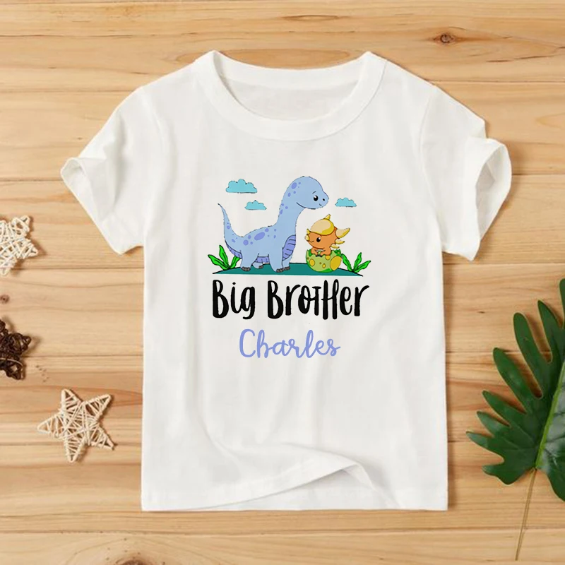 Individualiems poreikiams pritaikytos Didelis broliukas broliai ir Seserys Atitikimo Marškinėliai Užsakymą Dinozauras, kurio Pavadinimas Berniukų T-shirt Baby Bodysuit Šalių Viršūnių Apranga - 2
