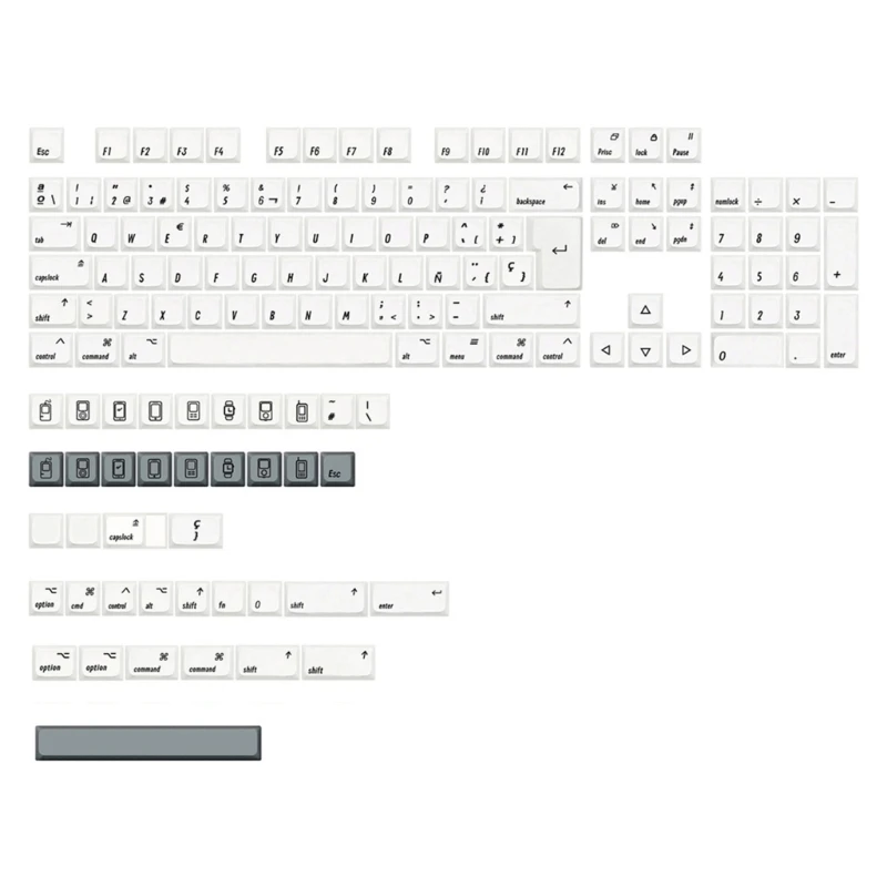 XDA Profilis PBT Keycaps 142 Klavišus/Set For MAC 