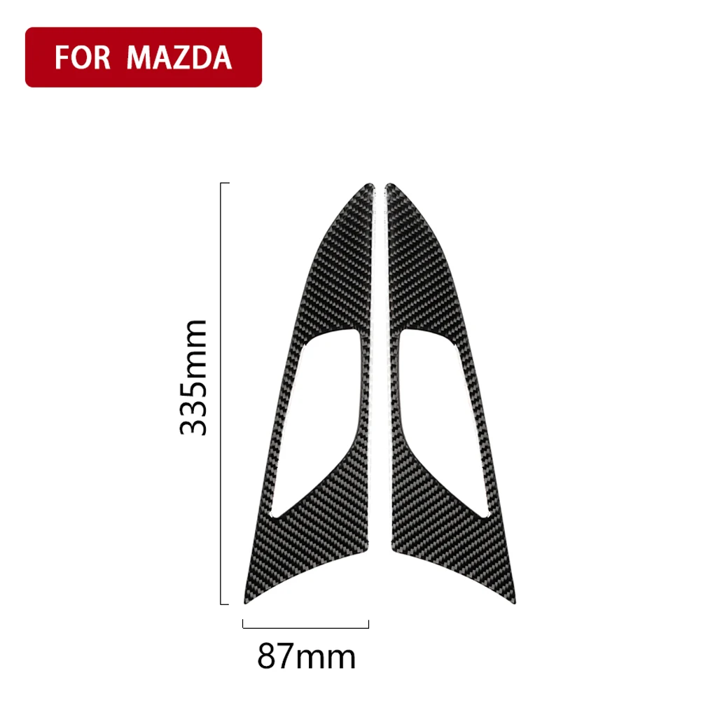 Už MAZDA 3 Axela reikmenys Durų vidinė rankena skydelis papuošti anglies pluošto, automobilių vidaus apdailos lipdukai 2014 m. 2017 m. 2018 m. - 3