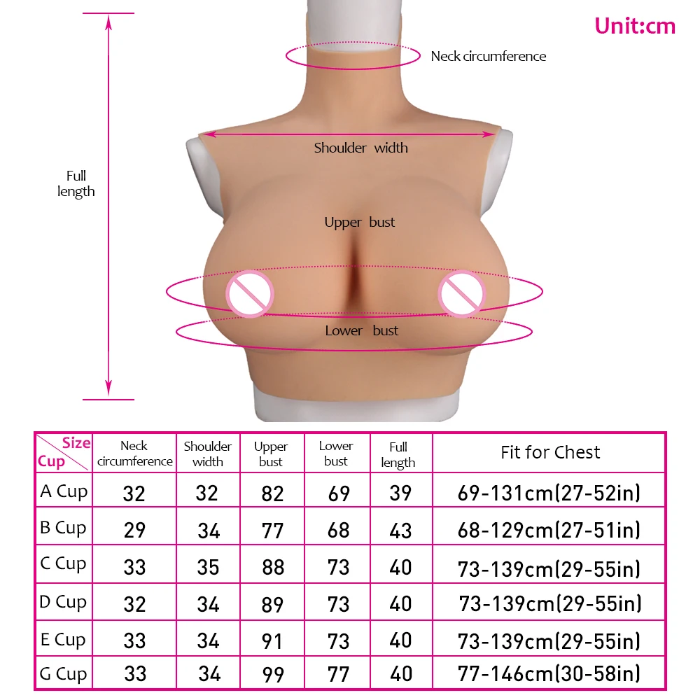 Tgirl 6TH GEN Ne-naftos Slankiojo kablelio Dizaino Netikrą Silikoninių Krūtų Formos Kvėpuojantis Didžiulis Boob Silikono Transseksualų Crossdresser - 4