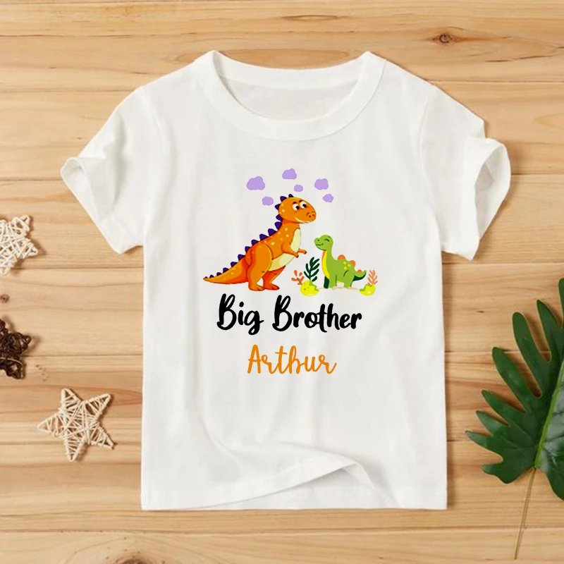Individualiems poreikiams pritaikytos Didelis broliukas broliai ir Seserys Atitikimo Marškinėliai Užsakymą Dinozauras, kurio Pavadinimas Berniukų T-shirt Baby Bodysuit Šalių Viršūnių Apranga - 4