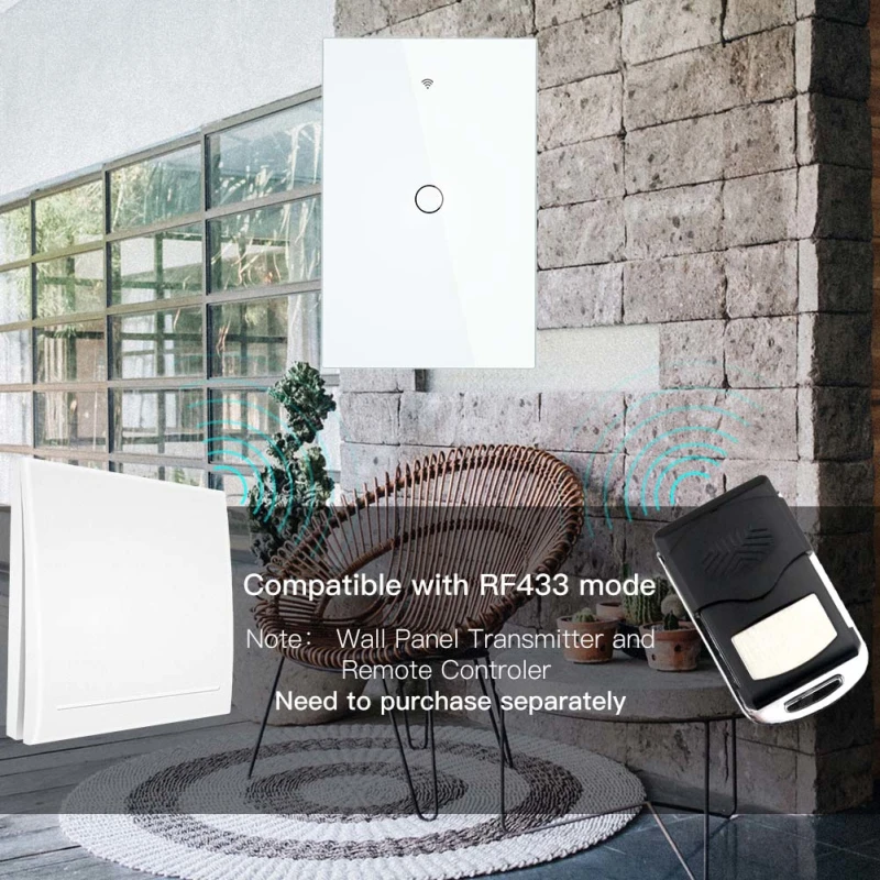 Moes Sienos Touch Smart Šviesos Jungiklis Su Neutral/ Nr. Neutralus Ne Kondensatorius Smart Gyvenimo APP Tuya Balso kontrolės Alexa - 4