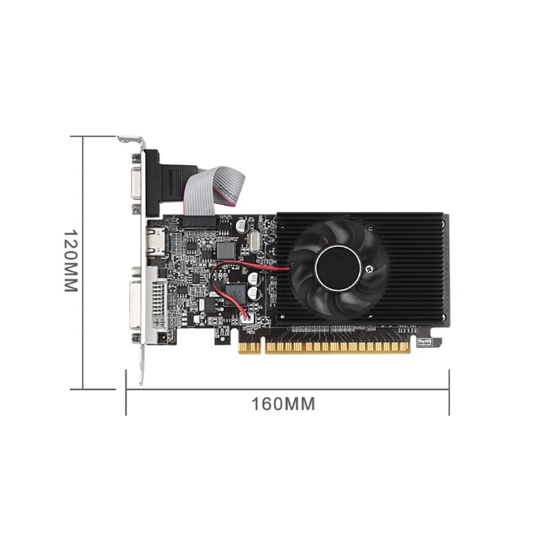 GT210 1GB GDDR3 64 bitų Grafikos Plokštę Pcle X16 2.0 GPU Kompiuterio Grafikos plokštė DVI-D+VGA+HD Desktop Vaizdo plokštė - 5