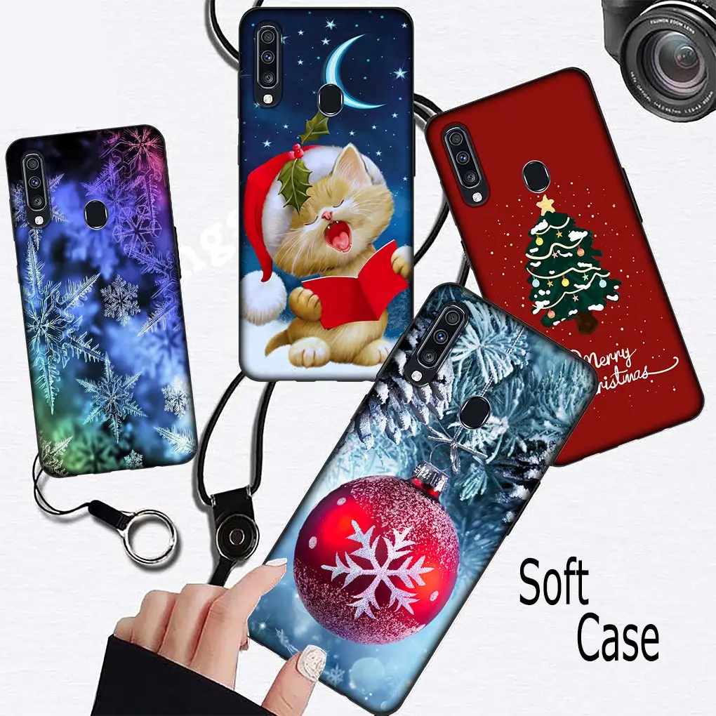 Medžio sniego Linksmų Kalėdų Senį Telefono Dangtelį Samsung Galaxy A10 A20 A22 A30 A31 A32 A50 A51 A52 A53 A72 A33 A73 Minkštas Atveju - 5