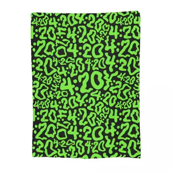 Piktžolių 420 Trippy Užrašu Kanapių Antklodes Vilnos Tekstilės Dekoro Jaukių Mesti Antklodę Lova Office Pliušinis Plona Antklodė