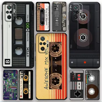 Minkštas Retro Vintage Camera Juosta Padengti Telefoną Atveju Redmi Pastaba 8T 9T 11 Pro 10S 12 11T 11R 11S 10 Lite 8 7 9 9S Šarvai Krepšys, Juodas