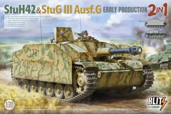 Takom 8009 StuH42 & StuG.III Ausf.M G Anksti Gamybą (2 in 1) 1/35 MASTELIS