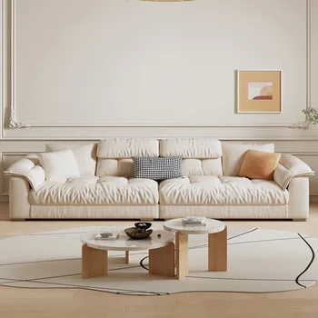 Debesies Formos Sofa-Prancūzų Stiliaus Žemyn Latekso Medžiaga Paprasta Šiuolaikinio Gyvenimo Kambario Baldai Tiesiai Eilės Sofos