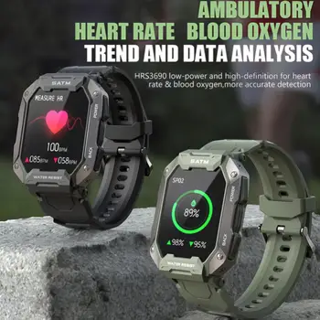 už Ulefone Šarvai 21 Šarvai 23 Ultra 20WT Smart Watch Vyrų Anglies Black Ultra Armijos Lauko Širdies ritmas, Kraujo Deguonies Smartwatch