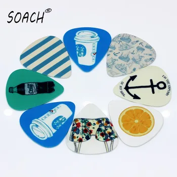 SOACH 50pcs Naujausias mėlyname fone Gitara Kirtikliai Storis 0.46 mm Guitarra/Akustine gitara irklas/havajų gitara Priedai