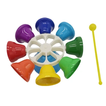 1 Nustatyti Ankstyvojo Ugdymo Handbell 8-Pastaba Spalvinga Vaikas Vaikų Muzikinis Žaislas Mušamųjų Instrumentų Lengva Naudoti Daugkartinio Naudojimo