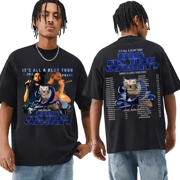 Derliaus Drake J Cole Dainininkas Marškinėliai Streetwear Klasikinis 90s Trumpas Rankovės Marškinėliai, Reperis Hip-Hop 2024 Nauja, T-shirt Vyrai Moterų