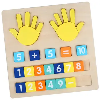 Ikimokyklinio Be to, Atimtis Medienos Jutimo Žaislas Montessori Piršto Numerių Skaičiavimo Žaislas, skirtas Namų Ikimokyklinio Dovana