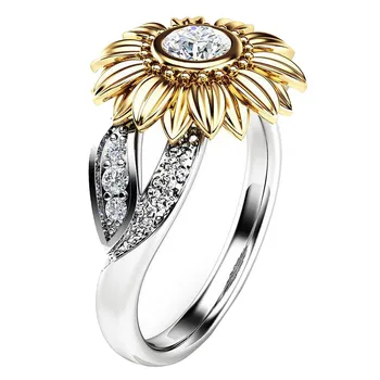 Mielas Daisy Gėlių Žiedai Moterims Saldus Mergaičių Išskirtinį Emalio Diamondsunflower Žiedas 2023 Korėja Nauja Tendencija, Juvelyrika Vestuvių Dovana