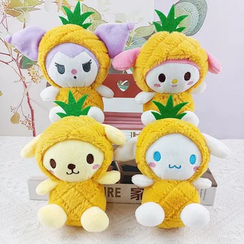 12cm Kawaii Sanrio Mano Melodija Kuromi Cinnamoroll Ananasų Lėlės 