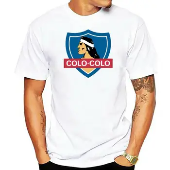 Vyrai Colo Colo Čilė Marškinėliai Vasaros Mados T-shirt Camiseta Futbolo Futbol Futbolo Blanco Y Negro