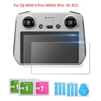 Apsauginė Plėvelė DJI Mini 4 Pro/3 Pro HD Glass Screen Protector AntiScratch Ekrano Plėvelė RC/RC 2 Nuotolinio Valdiklio Priedai