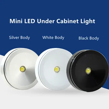 Didelės Galios 3W LED Puck Šviesos Downlight Pagal Kabineto Lempos įkaitimo šaltai Balta Virtuvės Baldai, Apšvietimas Juoda Juoda Kūno