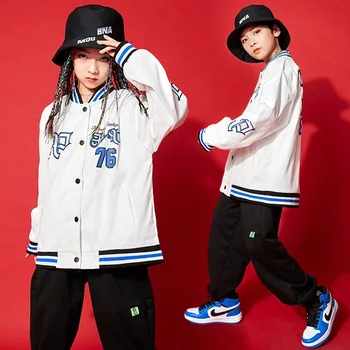 Vaikų Sportinių Šokių Drabužius Hip-Hop Kostiumai Mergaitėms Berniukai Džiazo Šokių Marškinėliai Kelnės Šokio Kostiumai Šalis Etapo Komplektus Kostiumas