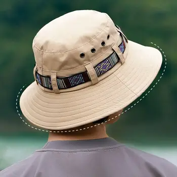 Vasarą Vyrai Kibiro Kepurę Lauko UV Apsauga Platus Kraštų Panama Medžioklės Pėsčiųjų Akių Skrybėlę Žvejys Paplūdimio Skrybėlę nuo Saulės Kepurė