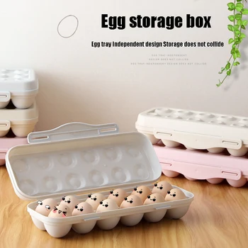 Virtuvės Šaldytuvas Kiaušinių Laikymo Dėžutė Padalinta Kiaušinių Dėklas Atveju Buitinių Išsaugojimo Kiaušinių Tinklelis Sagtis Tipo Su Dangteliu Kiaušinių Bakas