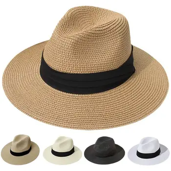 Kelionės Platus Kraštų Vasaros Vyrų, Moterų Džiazo Skrybėlę Nuo Saulės Skrybėlę Šiaudų Panama Kepurė Kaubojaus Skrybėlę Fedora