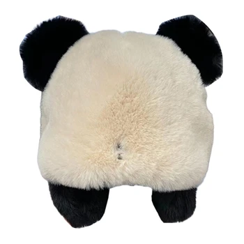 Panda Earflap Slidinėjimo Kepurę Panda Ausies Skrybėlę Pliušinis Trapper Hat Žiemos Panda Skrybėlę Bombonešis Skrybėlę Gobtuvu Skrybėlę Vilnos Earflap Skrybėlę Dropshipping