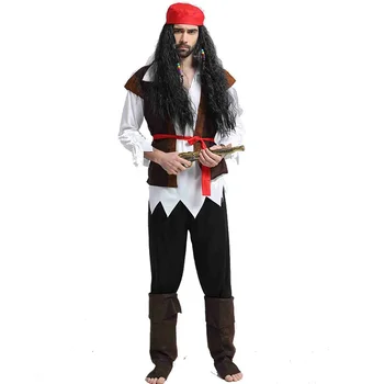 Universalus Piratų Cos Kostiumas Vyrams ir Moterims Idealiai tinka Spektakliai Vyrų Cos Drabužiai