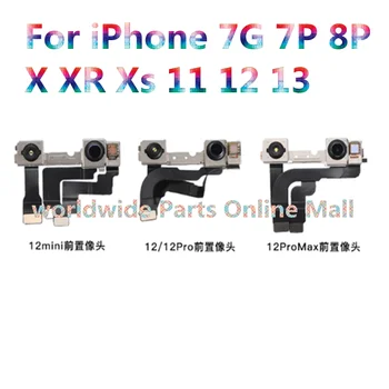 3pcs Priekinės vaizdo Kameros, Artumo Jutiklio Flex Cable For iPhone 7G 7P 8P X XR Xs 11 12 13 ProMax Mini Ne Veido ID Dalys