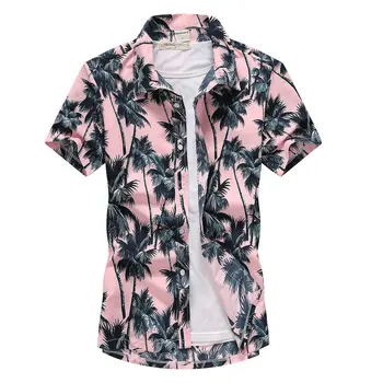 2023 Atsitiktinis Gėlių Paplūdimio vyriški Marškiniai Vasaros trumpomis Rankovėmis Havajų Marškinėliai Vyrams Plius Dydis Quick Dry Tee Marškinėliai Vyrams Drabužius Camis