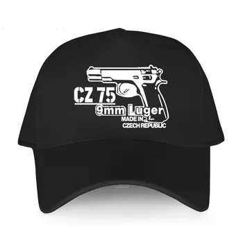 Vyrų Mados medvilnės atspausdinti Skrybėlę Kvėpuojantis vasaros Bžūp CZ 75 9mm Luger Unisex beisbolo kepurės, patogus Suaugusiųjų lauko skrybėlę