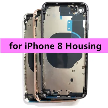 Atgal Būsto iPhone 8 SE 2020 2022 1st 2st Galinio Stiklo Durys su Smulkių Detalių, Metalo Plokštė Magnetinis Remontas, Pakeitimas SE1 SE2